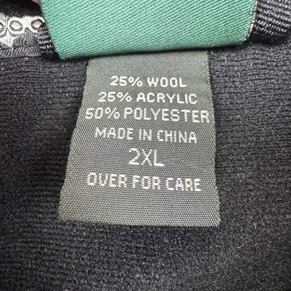 Arbor Wear 1/4 Zip Long Sleeve Pullover Fleece Sweater Men's 2XL Gray Wool Blend